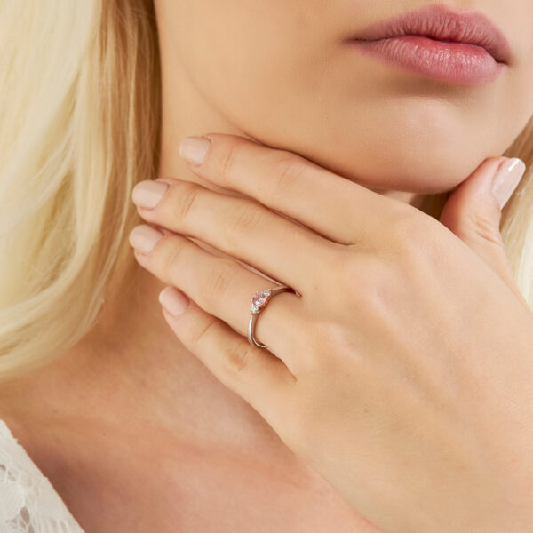 Kimberley White & Argyle Pink Diamond Mimi Ring | PKT-RDNPB0812