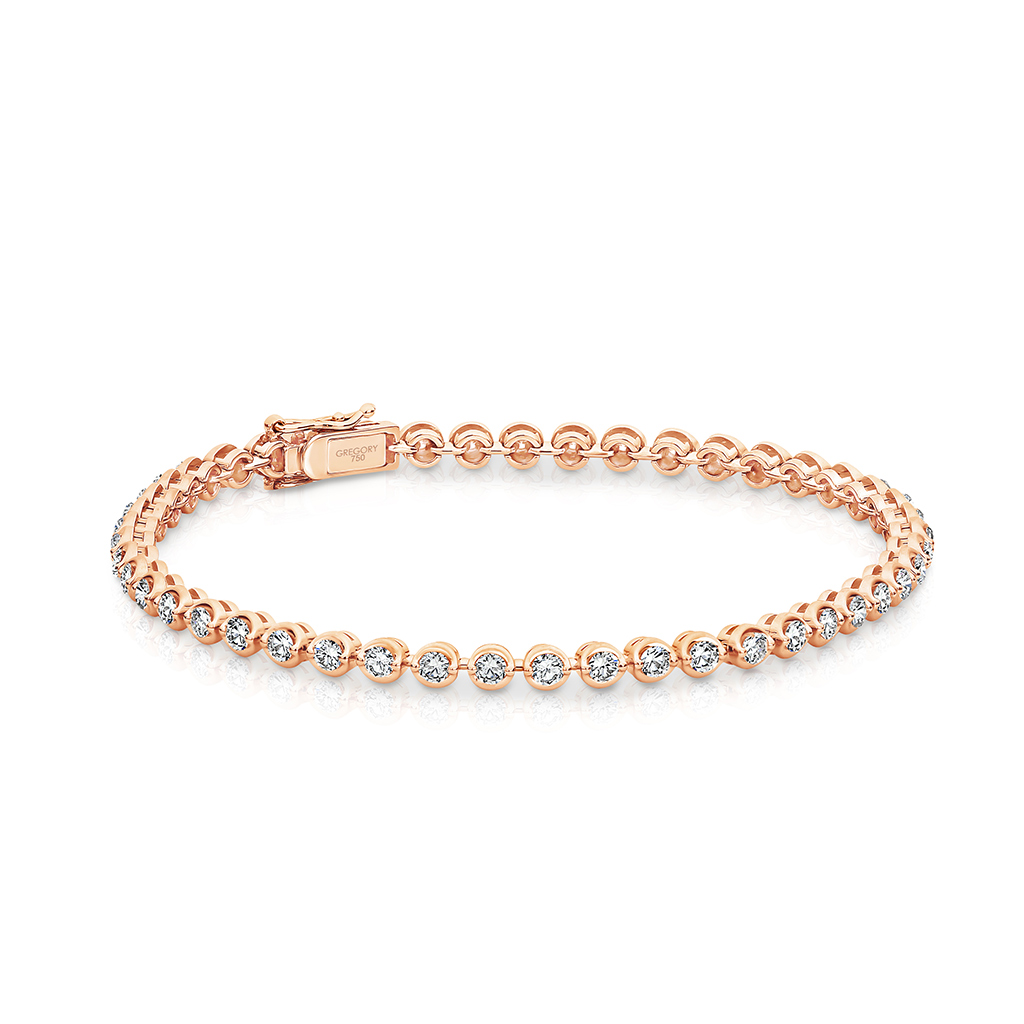 2.00ct Classic Diamond Bracelet Rose Gold