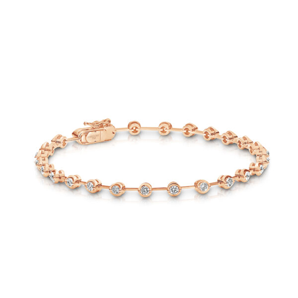 Gregory Jewellers 1.00ct Classic Diamond Bar Bracelet Rose Gold TPB019 RG