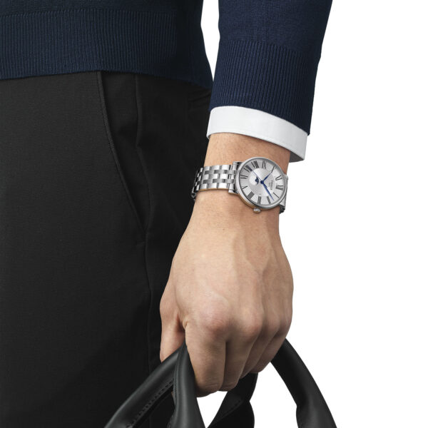Tissot Carson Premium Gent Moonphase Quartz 40mm Silver Dial Bracelet | T1224231103300