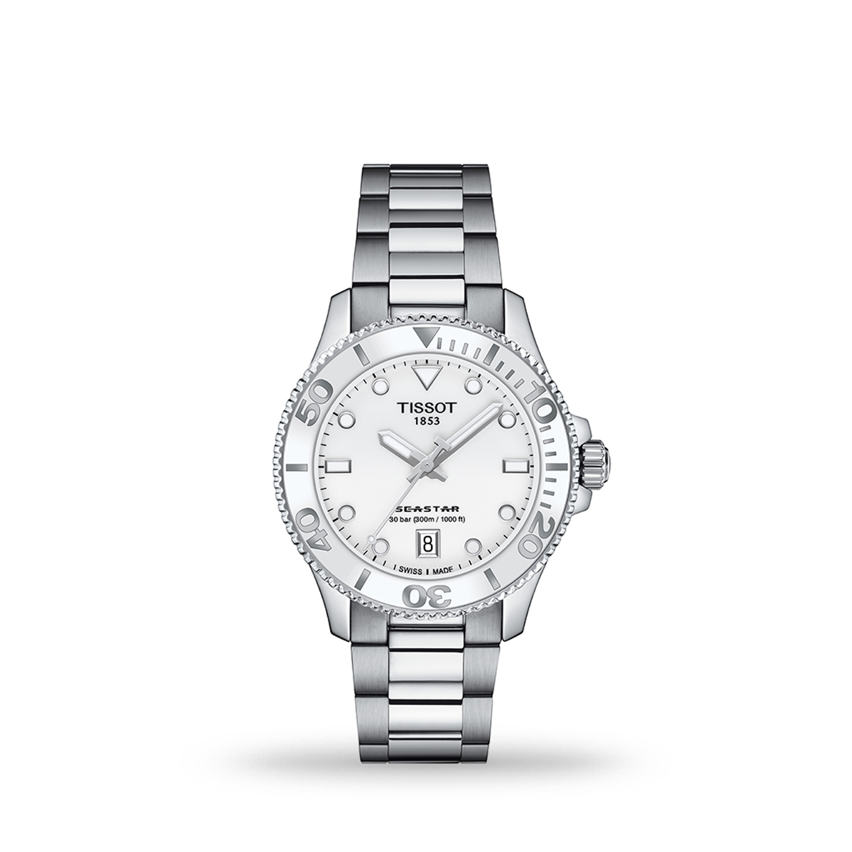 Tissot T-Sport Seastar 1000 Quartz 36mm White Dial Bracelet