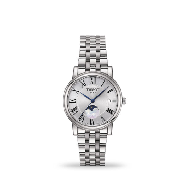 Tissot Carson Premium Lady Moonphase 32mm Silver Dial Bracelet | T122.223.11.033.00