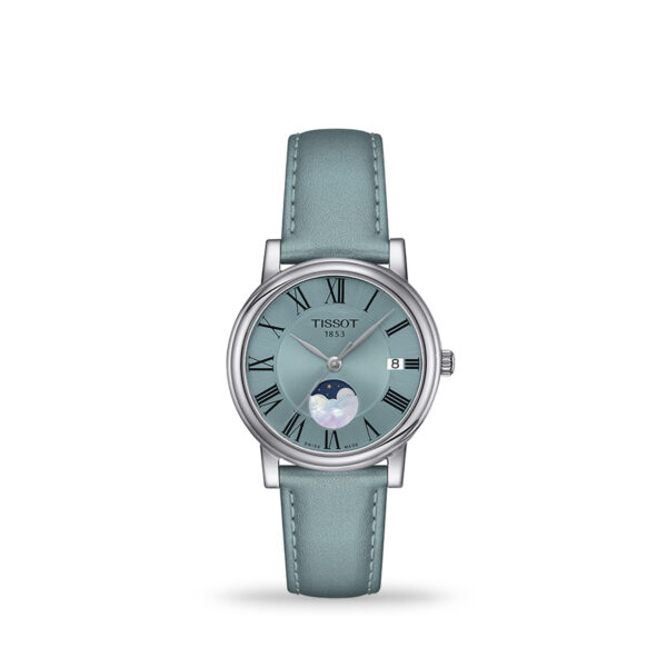 Tissot Carson Premium Lady Moonphase 32mm Blue Dial Bracelet | T122.223.16.353.00