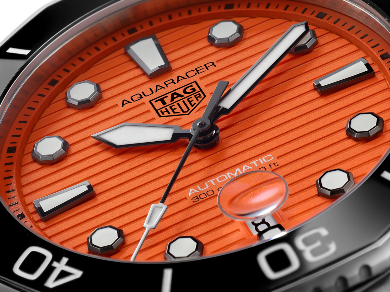 TAG Heuer Aquaracer Professional 300 Automatic Orange Dial 43mm Bracelet | WBP201F.BA0632
