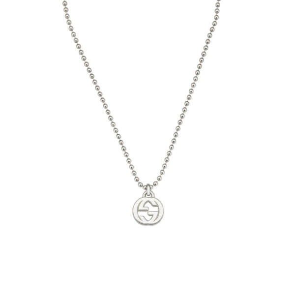 Gucci Necklace With Interlocking G Pendant in Sterling Silver