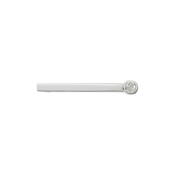 Gucci Tie Bar With Interlocking G Motif in Sterling Silver | YBF499061001