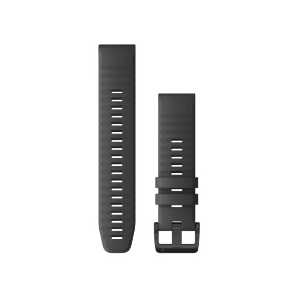 Black Silicone Rubber Watch Strap 010-12863-22