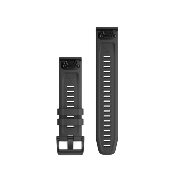 Black Silicone Rubber Watch Strap 010-12863-22