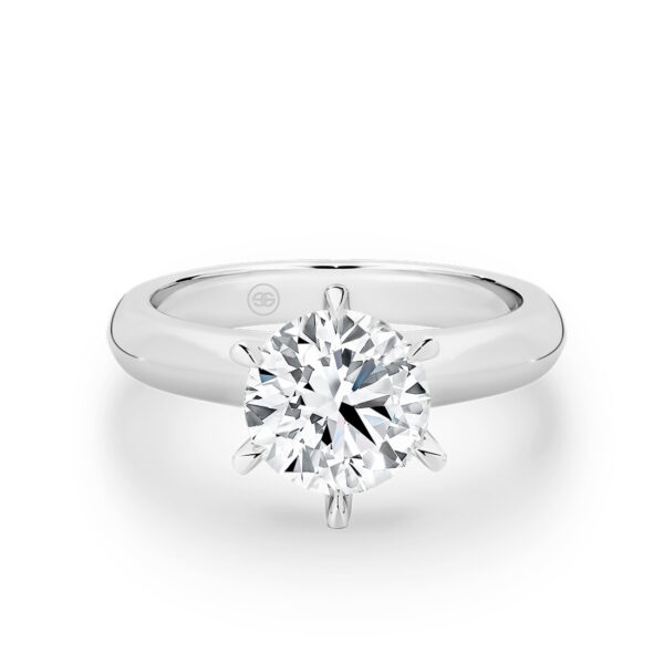silver band with diamond