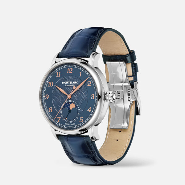 Montblanc Star Legacy Moonphase 42mm Blue Dial Leather Strap | MB129630