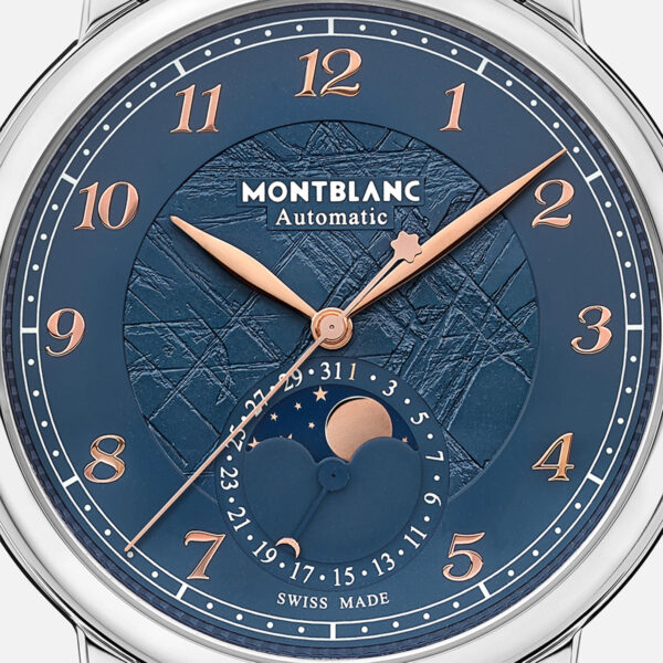 Montblanc Star Legacy Moonphase 42mm Blue Dial Leather Strap | MB129630