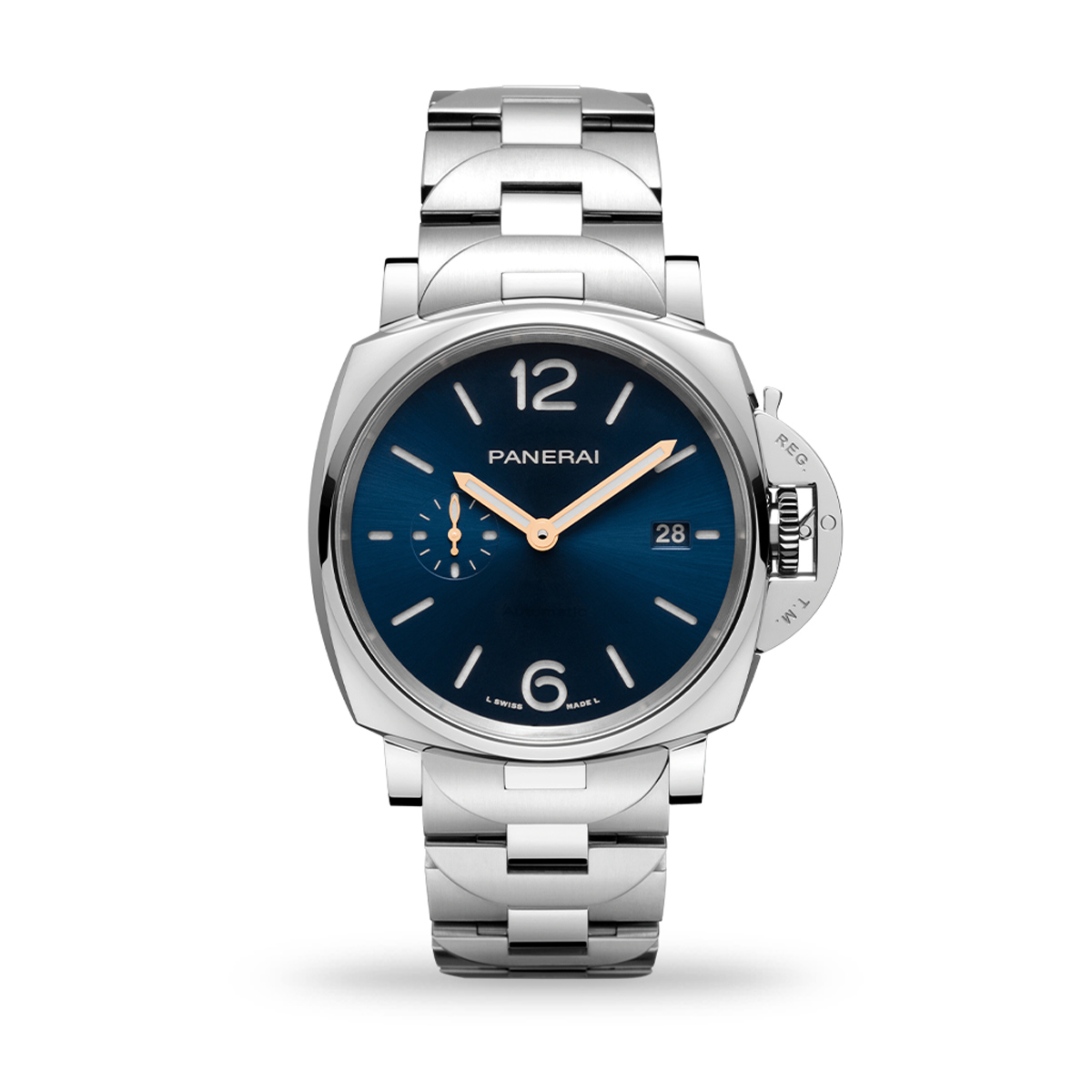 Panerai Luminor Due 42mm Blue Dial Steel Bracelet