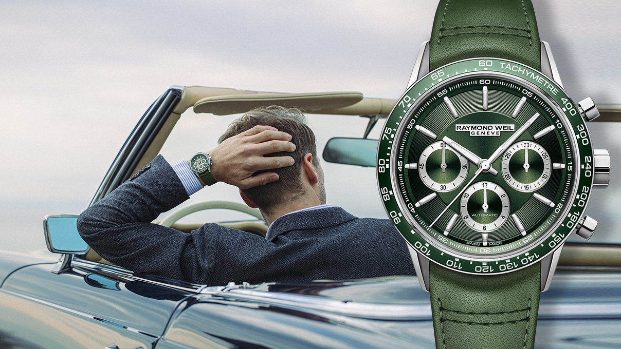 Raymond weil sales green face watch