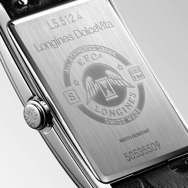 Longines DolceVita 23mm Black Dial Leather Strap | L5.512.4.50.2
