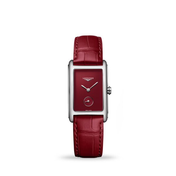 Longines DolceVita 23mm Red Dial Leather Strap | L5.512.4.91.2