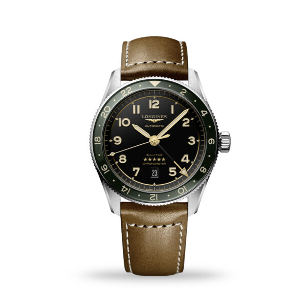 Longines Spirit Zulu Time Automatic 42mm Anthracite Dial Leather Strap | L3.812.4.63.2