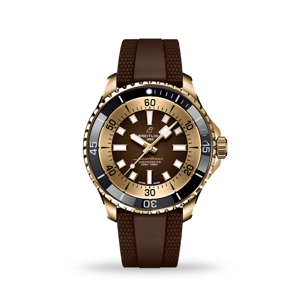 Breitling Superocean Automatic 44mm Bronze Brown Dial Rubber Strap