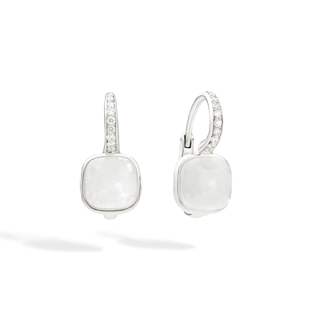 Pomellato Nudo Milky Quartz and Diamonds Earrings