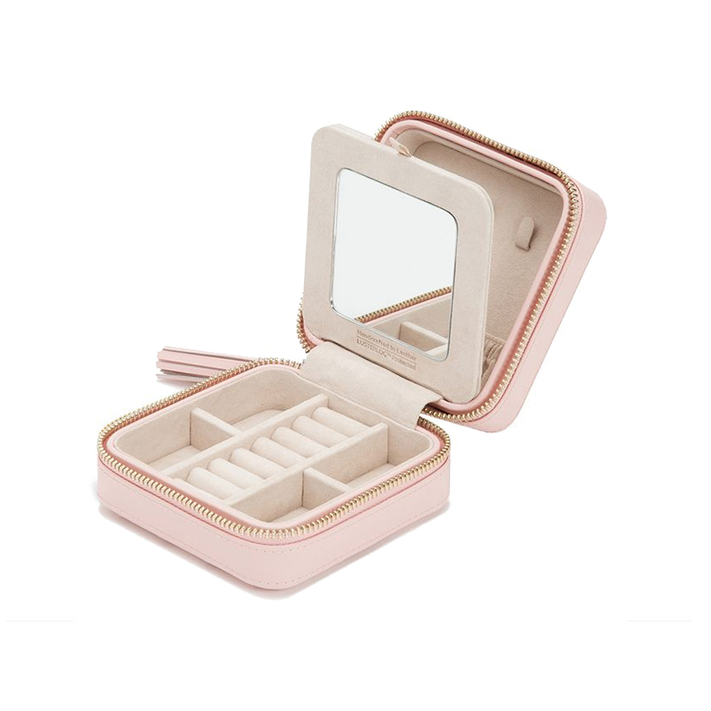 Wolf Caroline Zip Travel Case in Rose Quartz