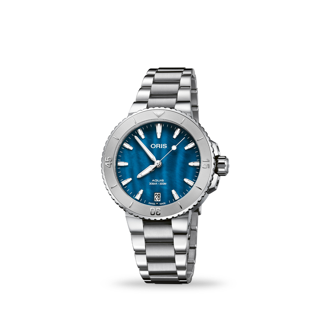 ORIS Aquis Date Aegean Blue 36mm