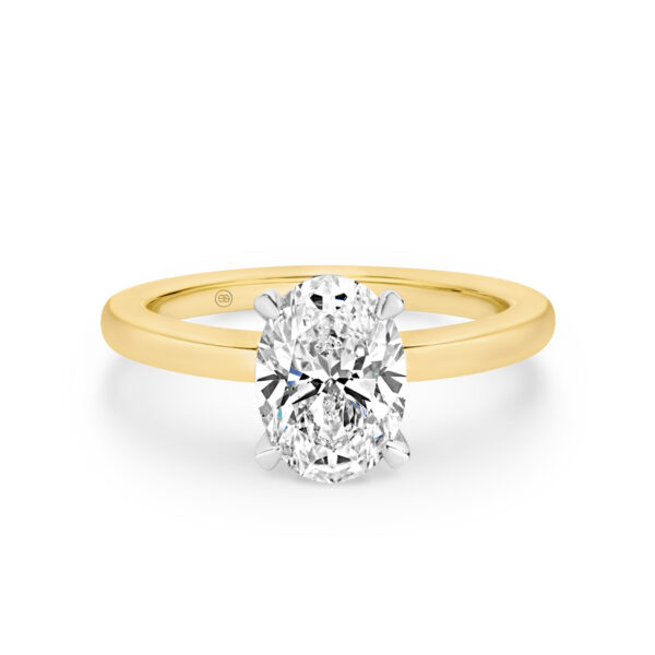 Oval Shape Solitaire Diamond Engagement Ring - A2434