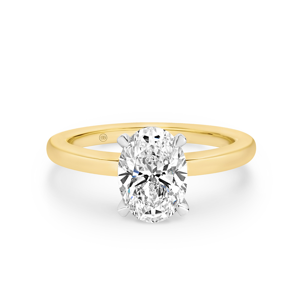 Oval Shape Solitaire Diamond Engagement Ring
