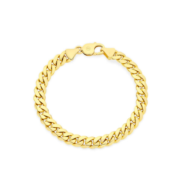 18K Yellow Gold Flat Curb Link Bracelet