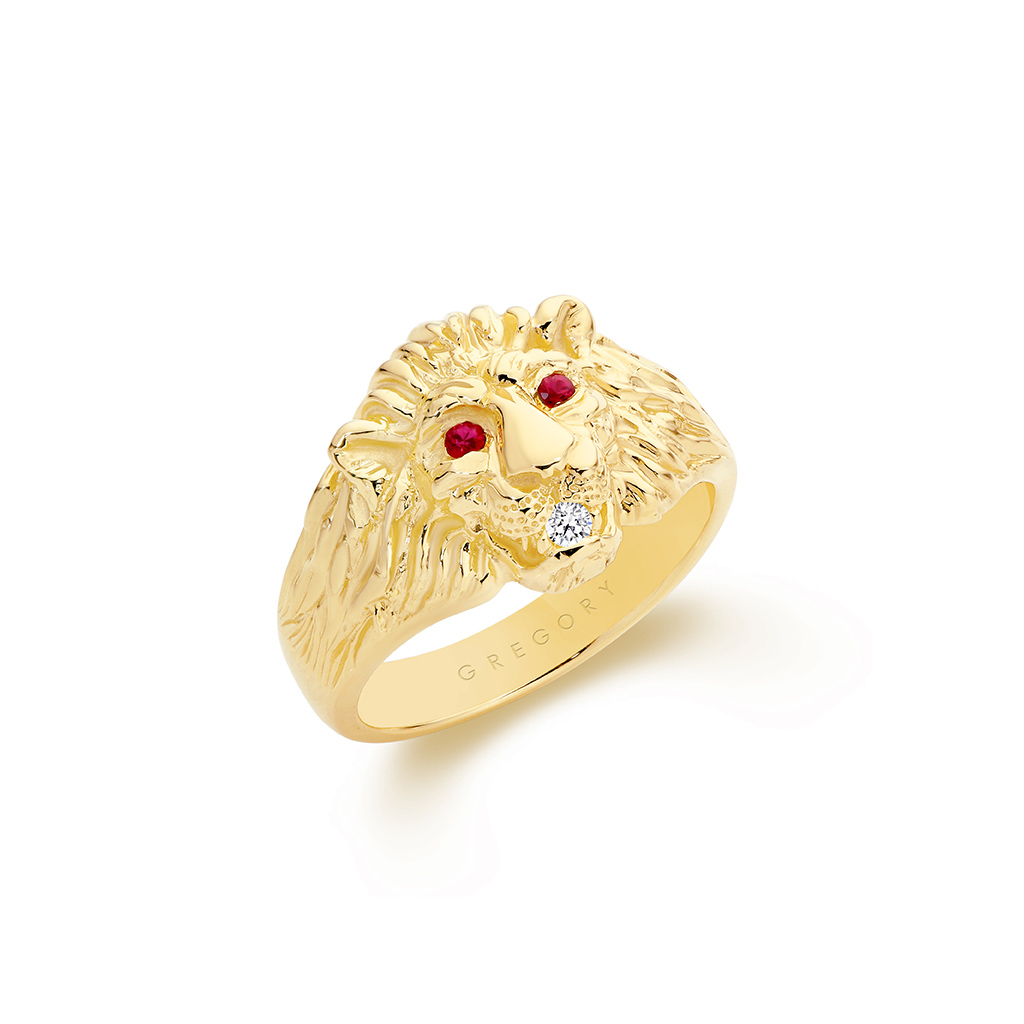 Diamond discount lion ring