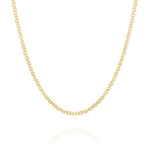 18K Yellow Gold Oval Link Diamond Cut Chain - Small | FD035 YG