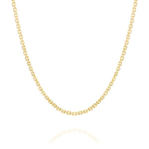 18K Yellow Gold Oval Link Diamond Cut Chain - Small | FD035 YG