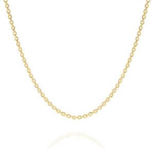 18K Yellow Gold Oval Link Polished Finish Chain - Petite | RS030 YG