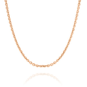 18K Rose Gold Trace Link Diamond Cut Chain - Small - RSD040 RG