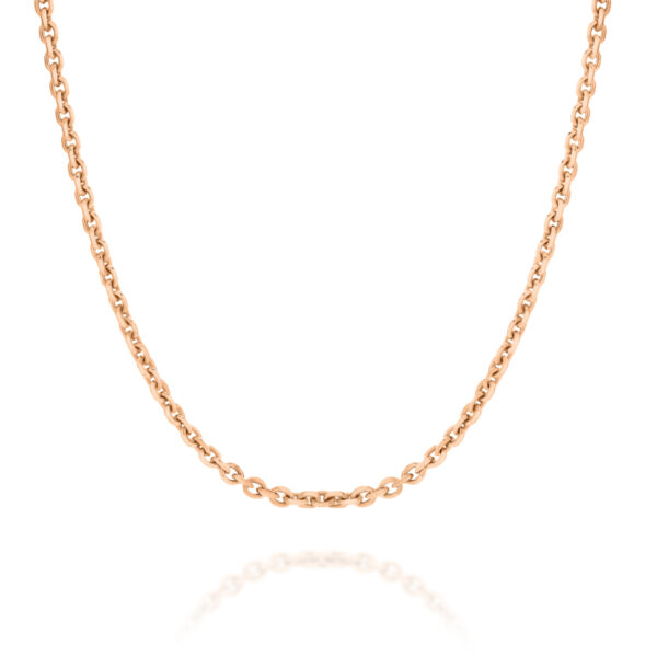 18K Rose Gold Trace Link Diamond Cut Chain - Small - RSD040 RG