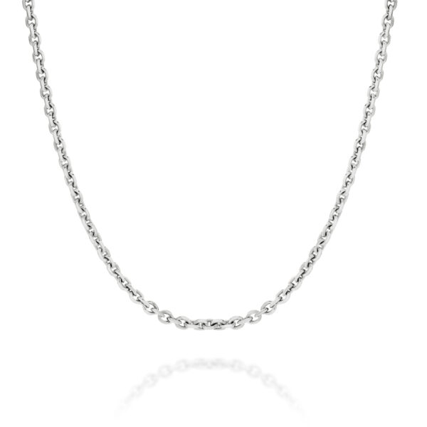 18K White Gold Trace Link Diamond Cut Chain - Small - RSD040 WG