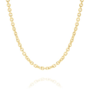 18K Yellow Gold Trace Link Diamond Cut Chain-Medium | RSD050 YG