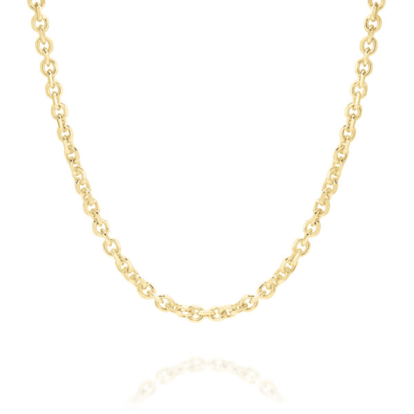 18K Yellow Gold Trace Link Diamond Cut Chain-Medium | RSD050 YG