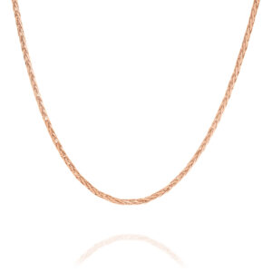 18K Rose Gold Wheat Link Diamond Cut Chain-Small | SPID12025 RG