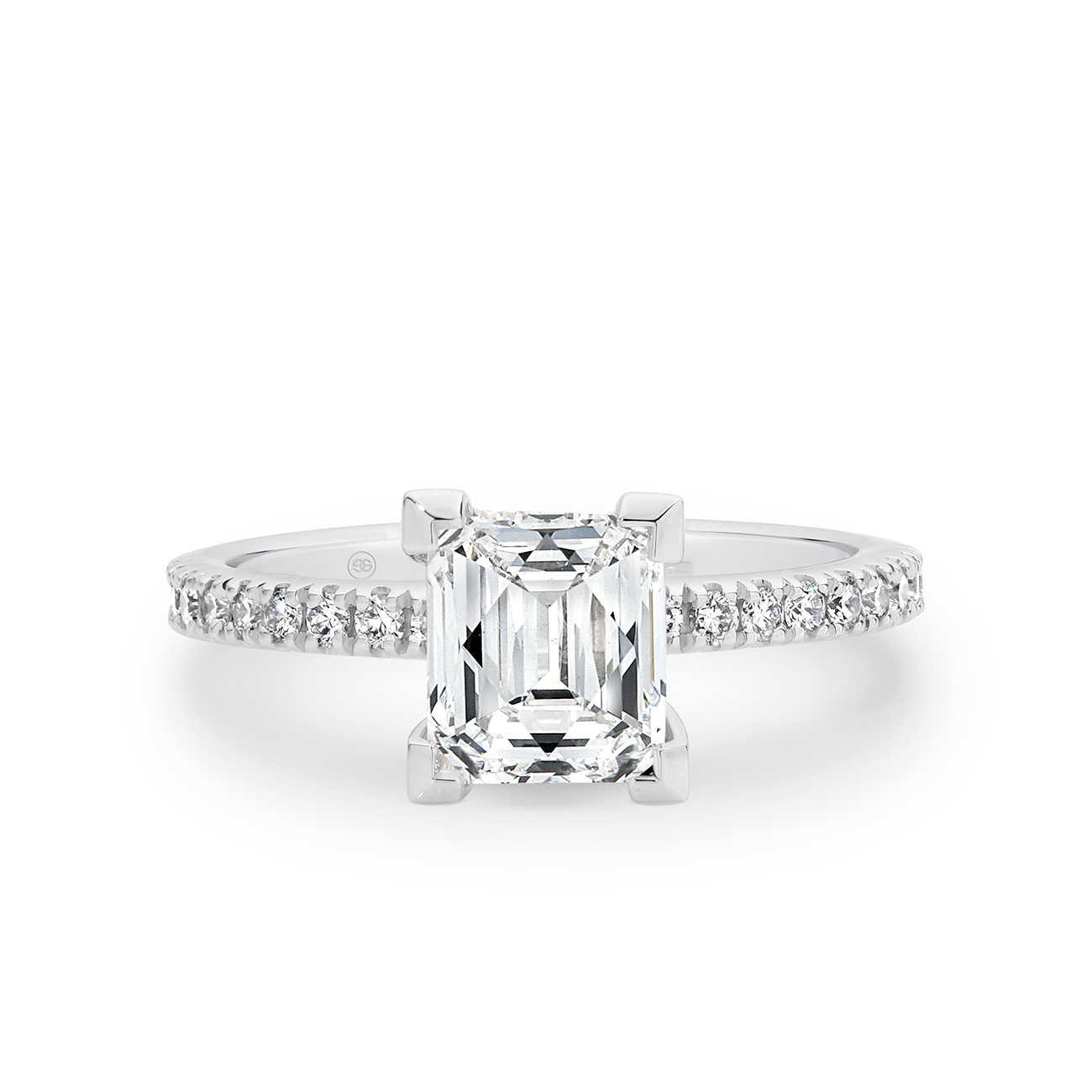 Tycoon Cut Diamond Band Engagement Ring