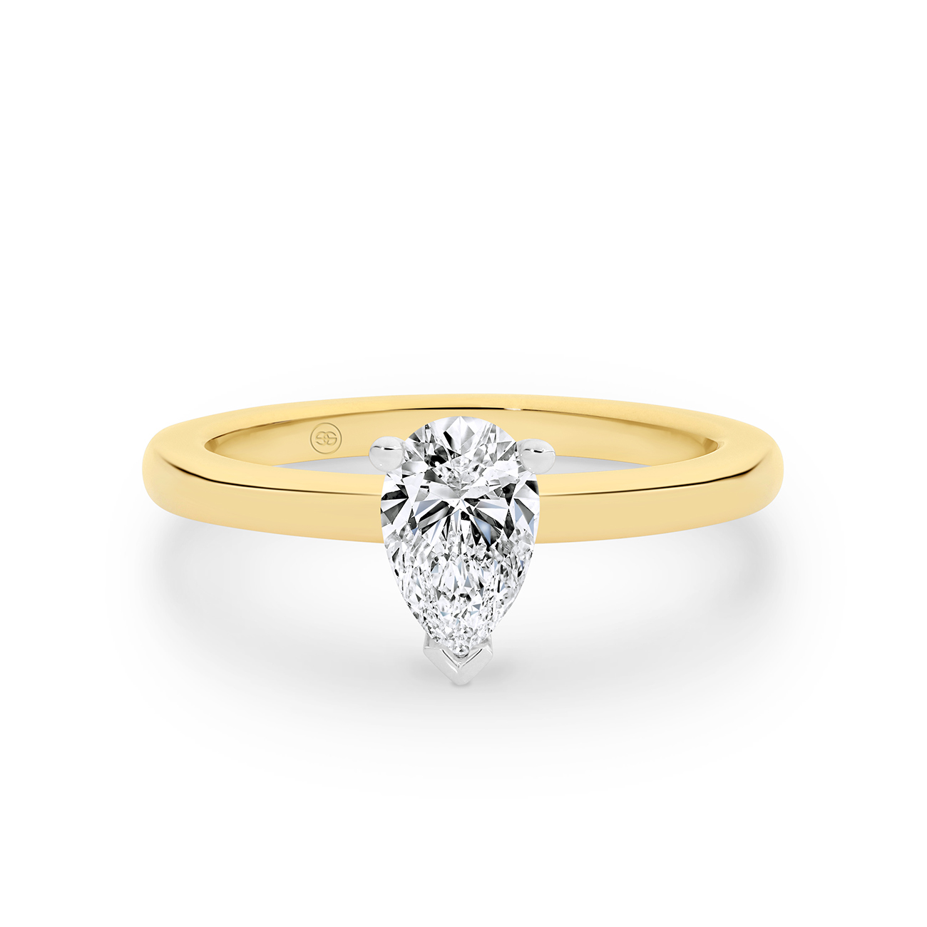 Pear Shape Solitaire Diamond Engagement Ring