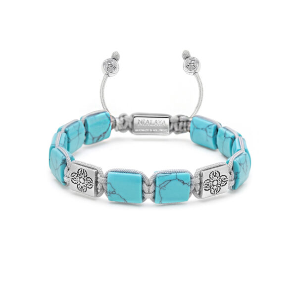 Nialaya The Dorje Flatbead Collection - Turquoise and Silver | MLUXPL_126