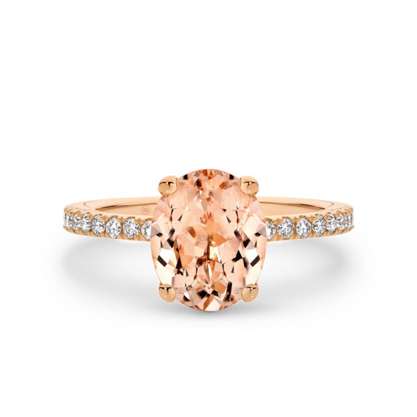 Oval shape precious diamond engagement ring
