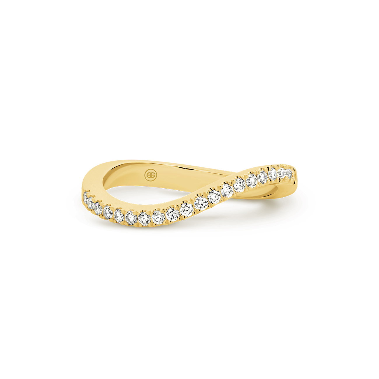 Half infinity outlet wedding band