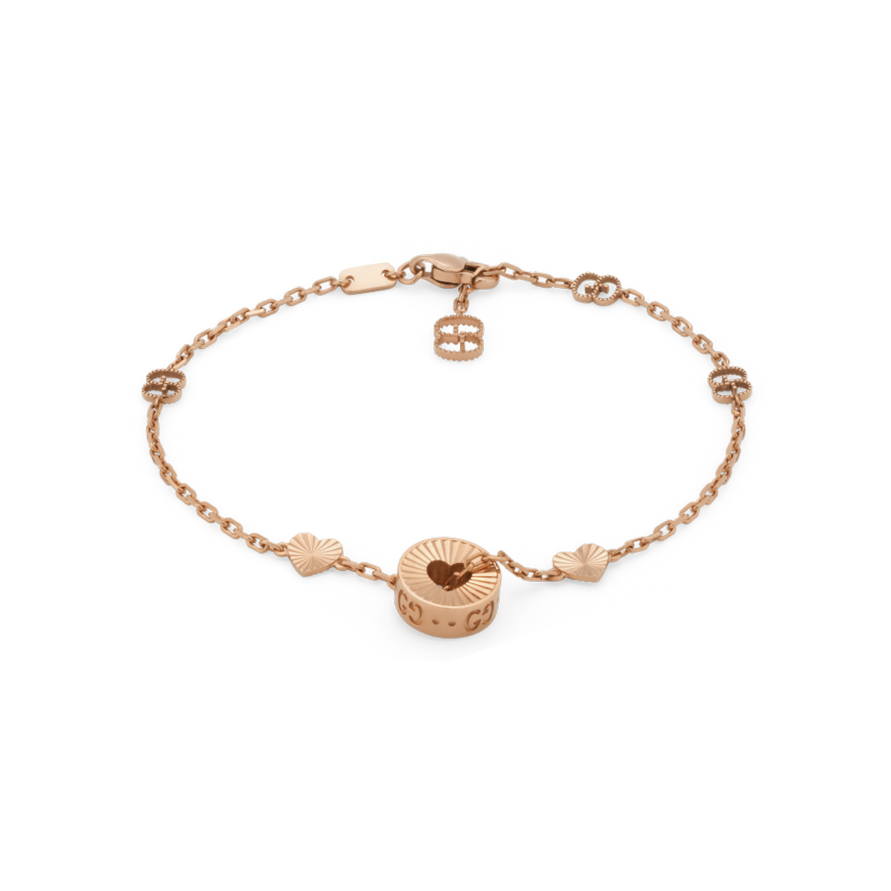 Gucci Icon Heart Bracelet in 18k Rose Gold