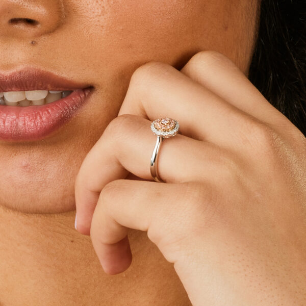 White & Argyle Pink Diamond Blush Rosie Ring | BPR-RDDPB0301