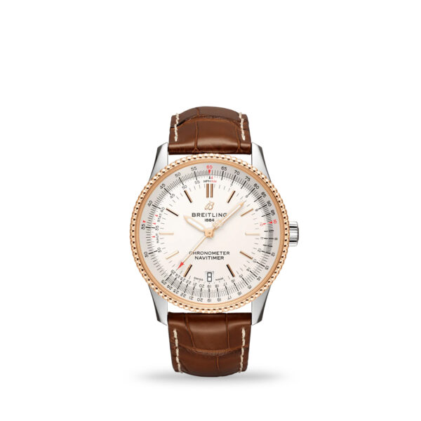 Breitling Navitimer Automatic 38mm Gold & Steel Case, Leather Strap - U17325211G1P1