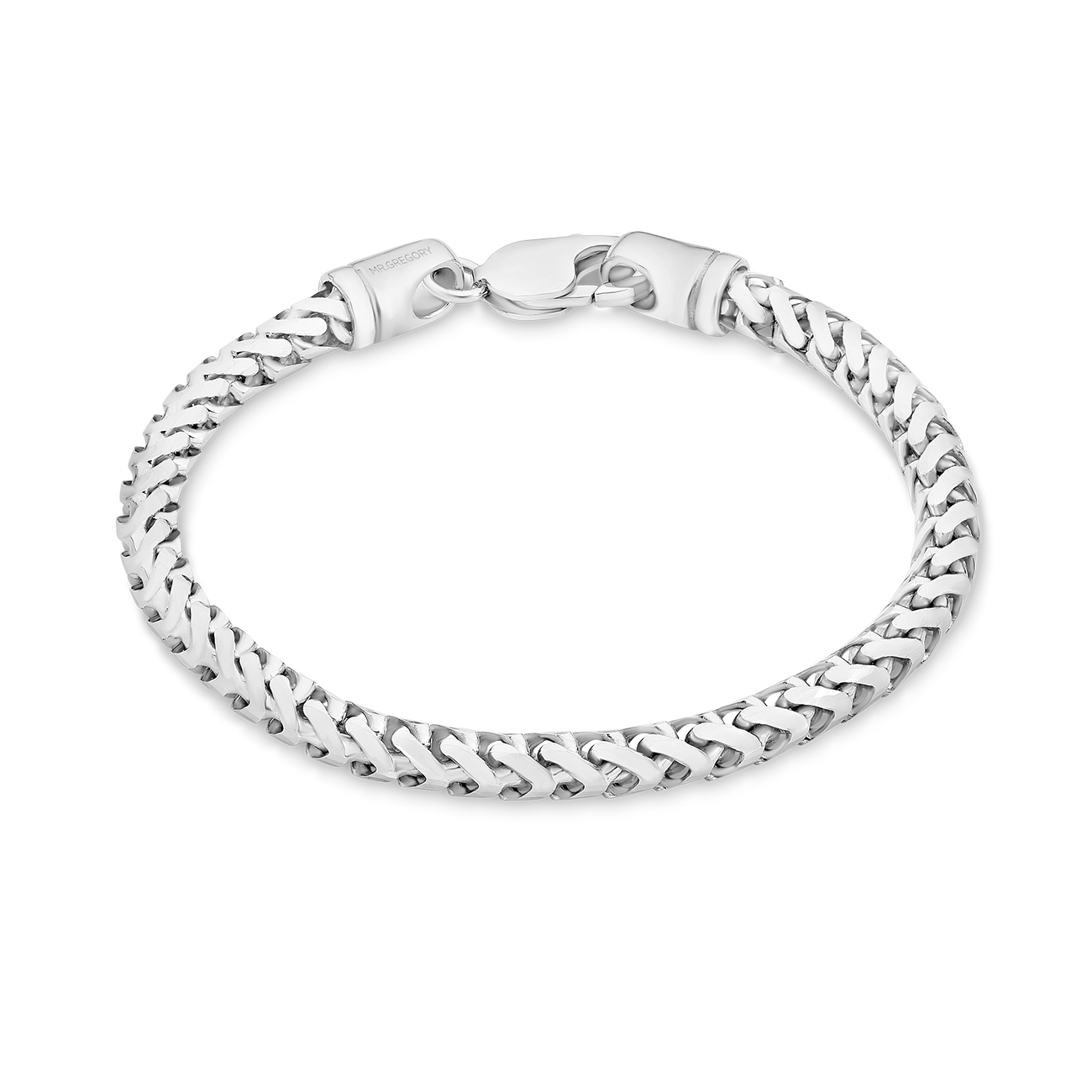 Sterling Silver Round Franco Link Bracelet - Gregory Jewellers
