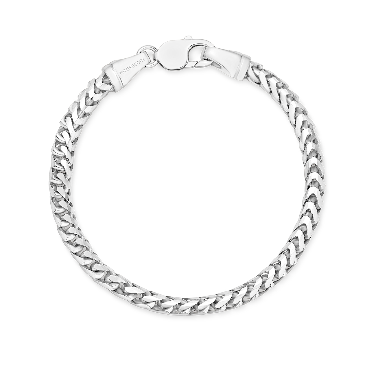 Sterling Silver Round Franco Link Bracelet