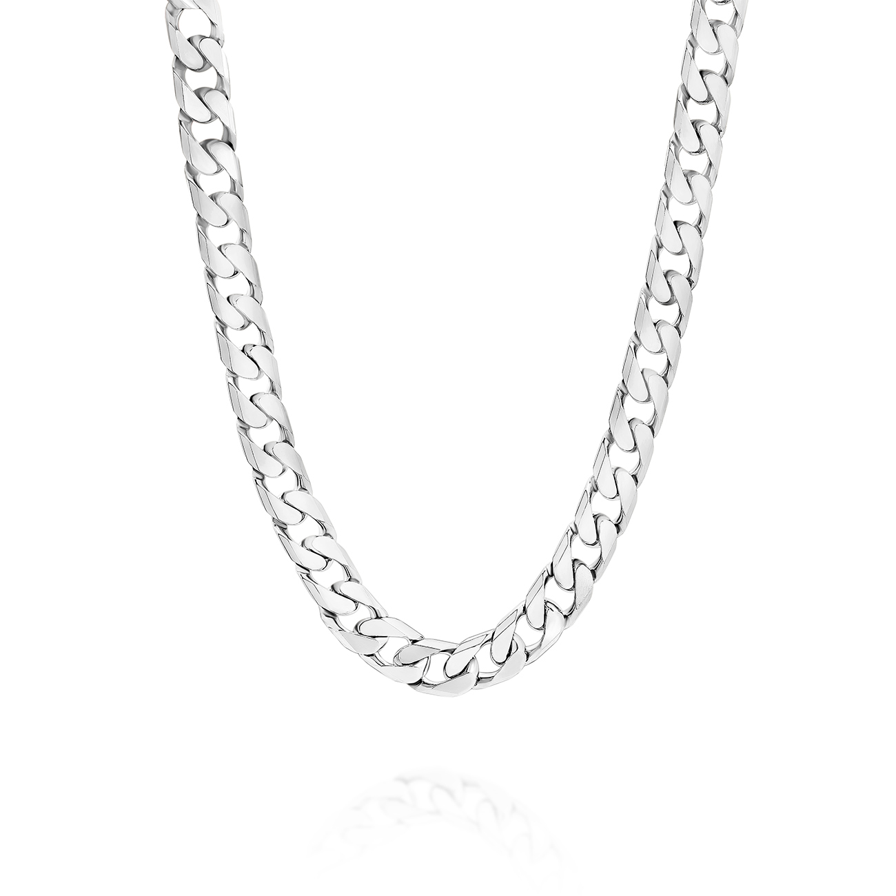 Sterling Silver Thick Squared Curb Link Chain