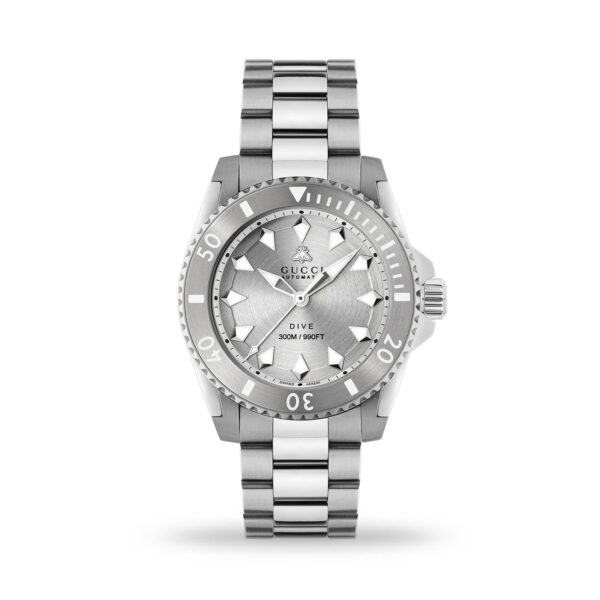 Gucci YA136354 Gucci Dive 40mm Silver Dial MB 1