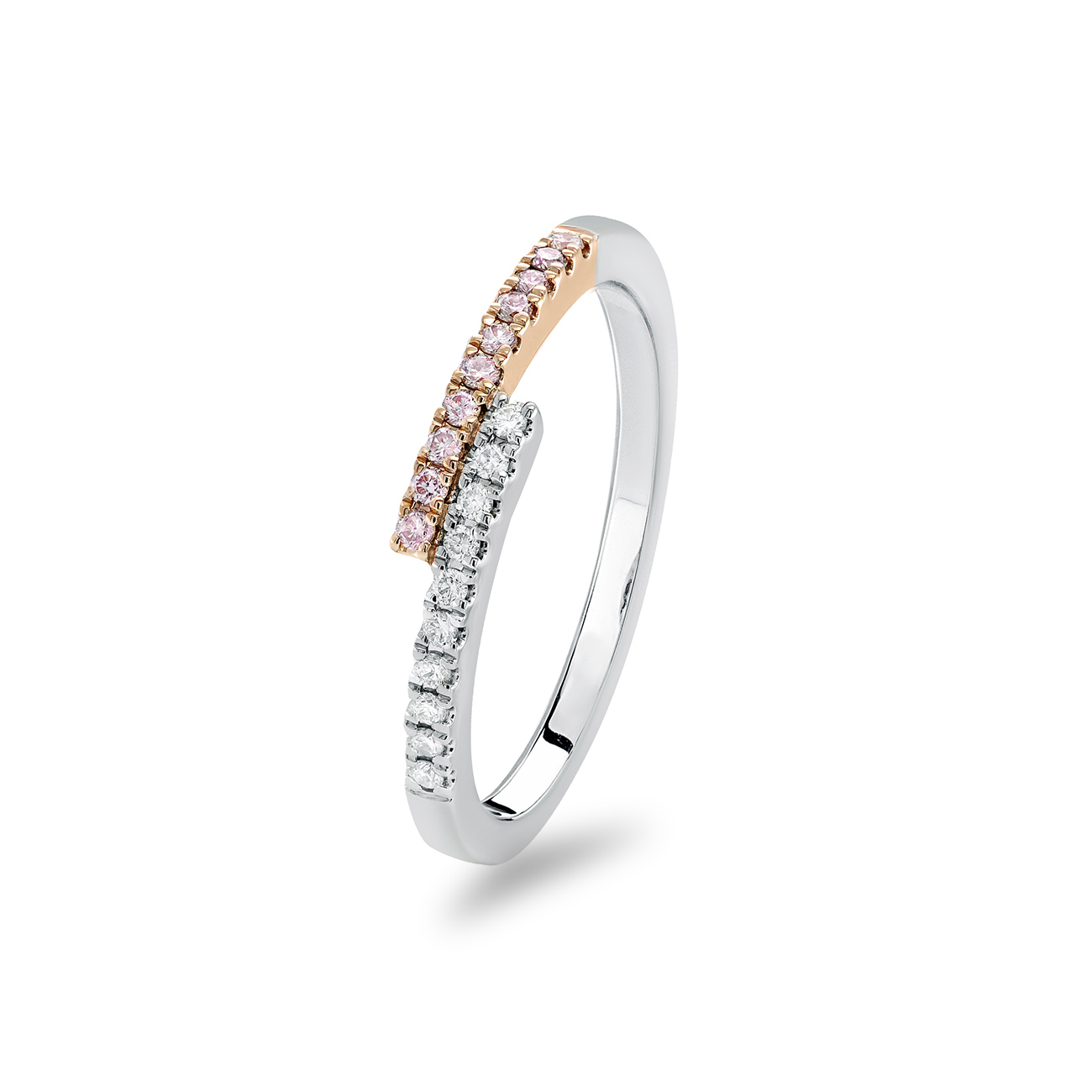 Pink &#038; White Diamond Blush Galia Ring